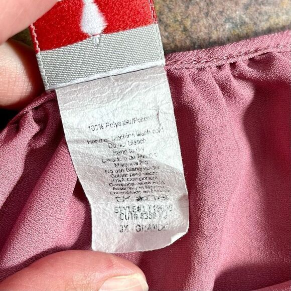 Libian Pink Off The Shoulder Lace Sleeve Blouse 3X - Picture 6 of 9